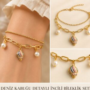 İkili Altın Bileklik 010