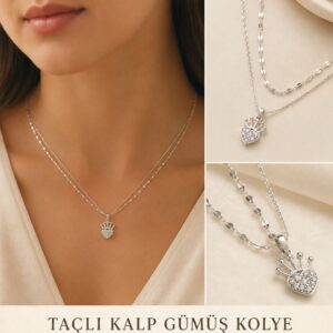 İkili Gümüş Kolye 018